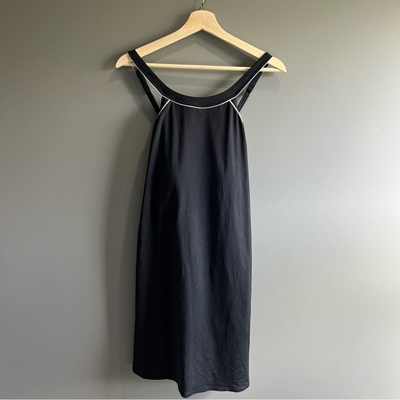 Lands' End Women's High Neck Black Swim Dress Swimsuit Size 14L - Picture 3 of 8